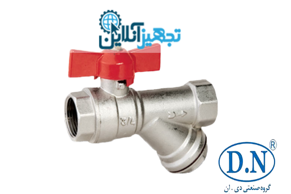 شیر غیر گازی صافی دار برنجی (سنگین) DN-11Y1FF سایز 1/2 اینچ دی ان